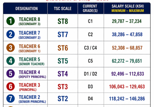 TSC Proposed Job Groups and Salary Scales 2026: The Definitive Guide to Kenya's New Competency-Based Teacher Grading Framework