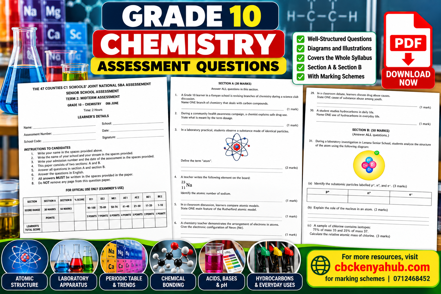 Grade 10 Chemistry Assessment Guide